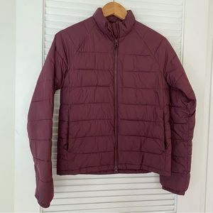 Everlane Maroon Lightweight Puffer